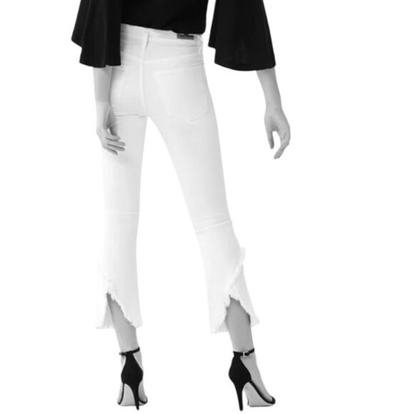 Citizens of Humanity Drew Fray High Rise Crop Flare in Optic White Size 26 - Picture 1 of 16